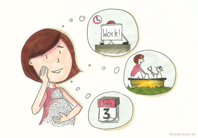 Illustration - Elternzeit als Freiberufler